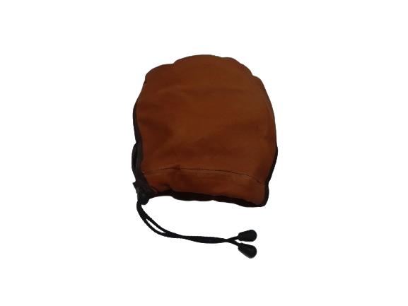 Foldable closed leather hat honey