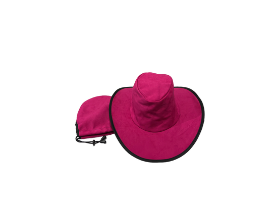 Sombrero plegable Gamuzina Rosa