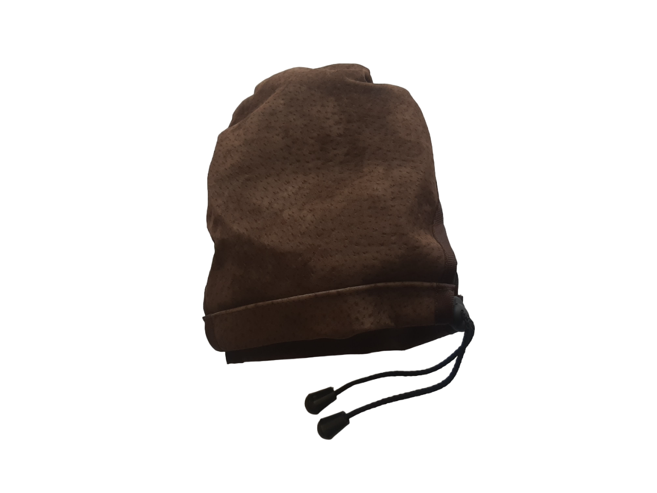 Foldable brown leather hat 