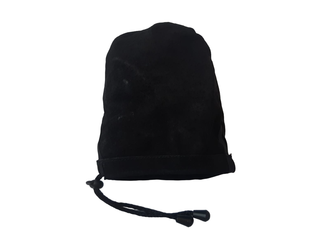 Sombrero plegable de piel negro